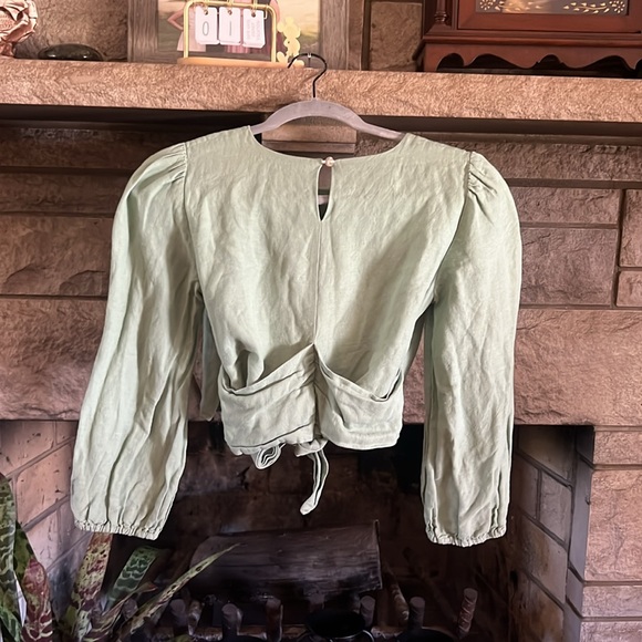 Capulet Top by Anthropologie Small sage green gently used - Picture 3 of 5